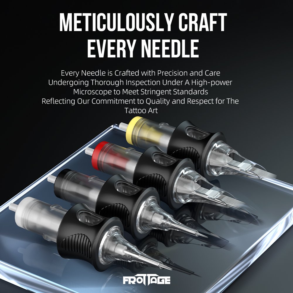Tattoo Cartridge Needle 16pcs/box With Silicone Wrapped 1201-1205 RL/RS/CM/M1/RLT Tattoo Needles