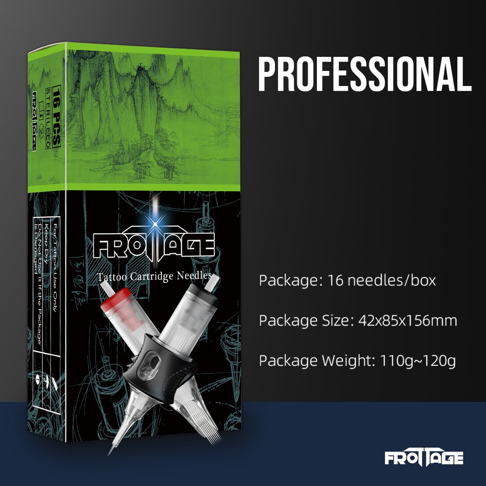 Tattoo Cartridge Needle 16pcs/box With Silicone Wrapped 1201-1205 RL/RS/CM/M1/RLT Tattoo Needles