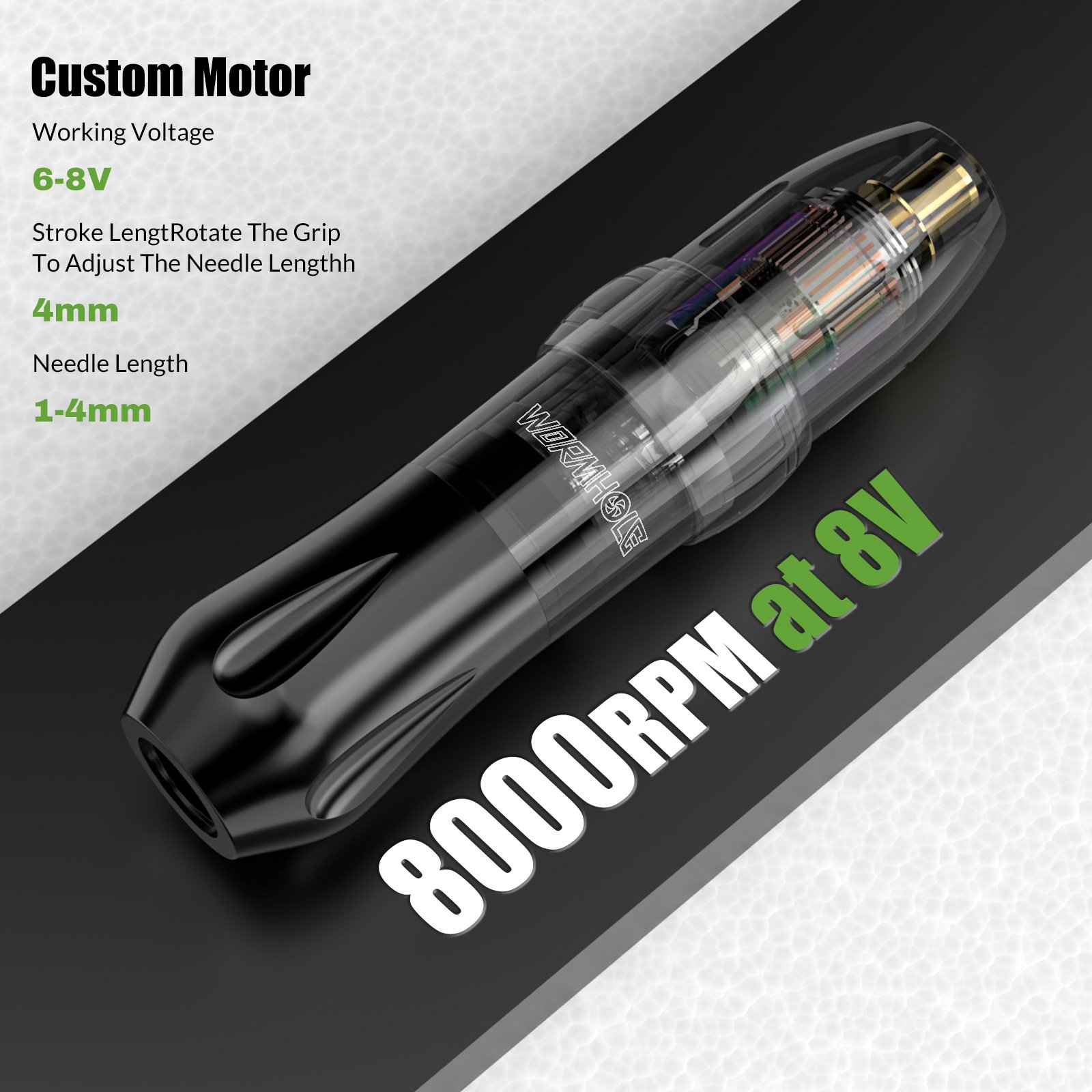 2024 Beginners Tattoo Machine Set Permanent Tattoo Artist Power Supply 10pcs Cartridge Needle Ink Complete Tattoo Pen Kit