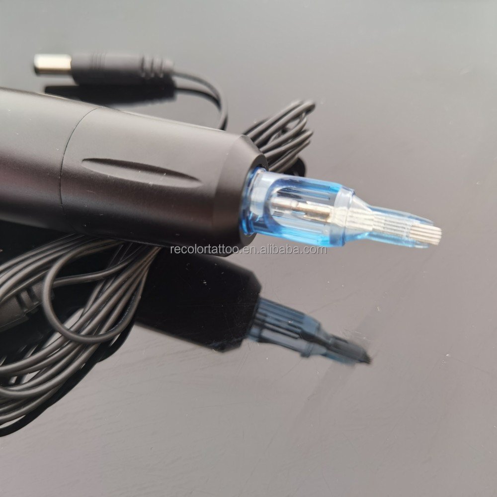 Private Label Professional Tattoo Machine Strong Power Coreless Motor RCA Interface Grips Cartridge Rotary Tattoo Pen