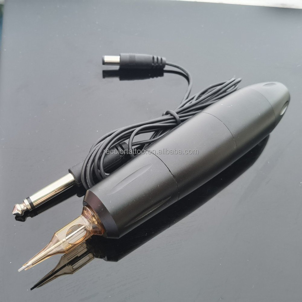 Private Label Professional Tattoo Machine Strong Power Coreless Motor RCA Interface Grips Cartridge Rotary Tattoo Pen