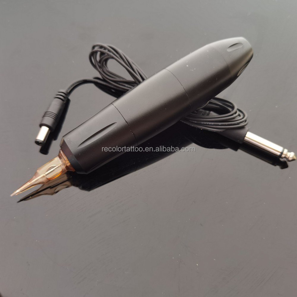 Private Label Professional Tattoo Machine Strong Power Coreless Motor RCA Interface Grips Cartridge Rotary Tattoo Pen