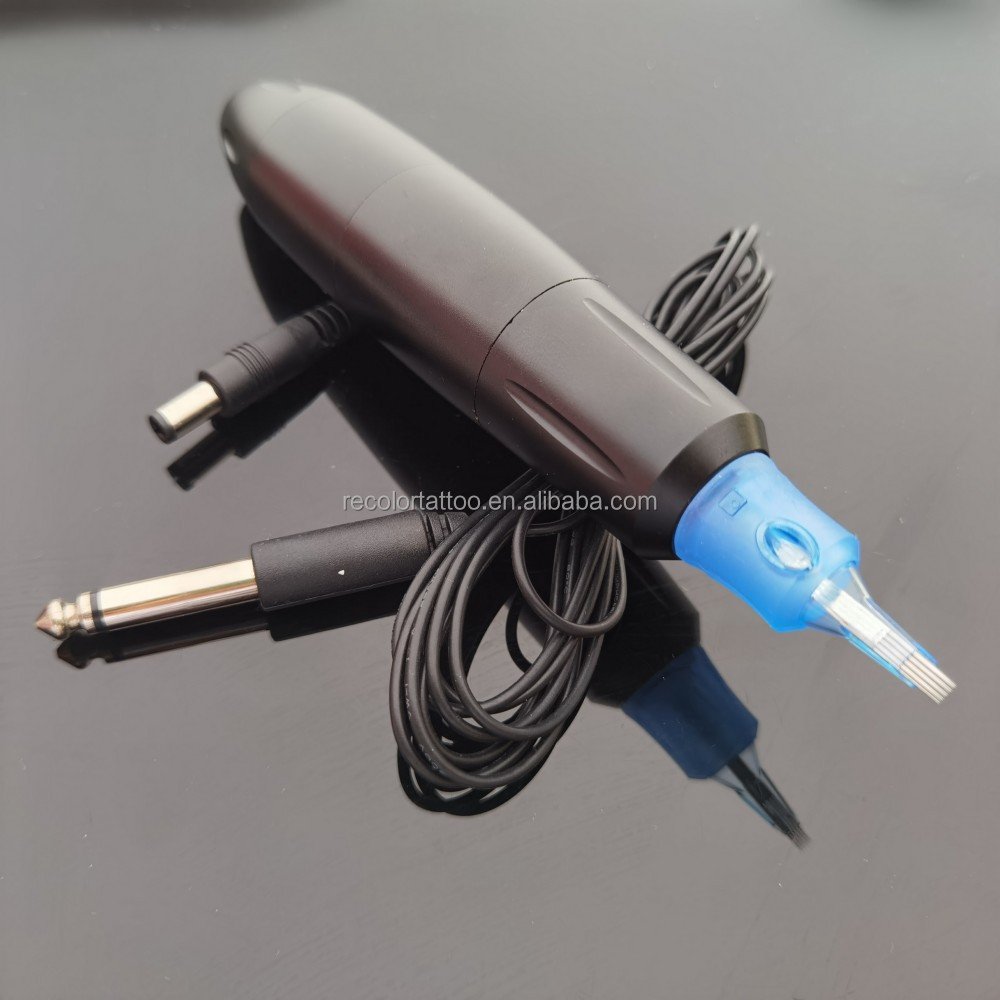 Private Label Professional Tattoo Machine Strong Power Coreless Motor RCA Interface Grips Cartridge Rotary Tattoo Pen
