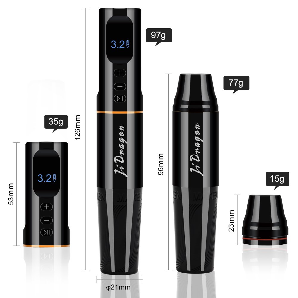 Lightweight Wireless permanent Make Up Tattoo Machine Pen With RCA Connection