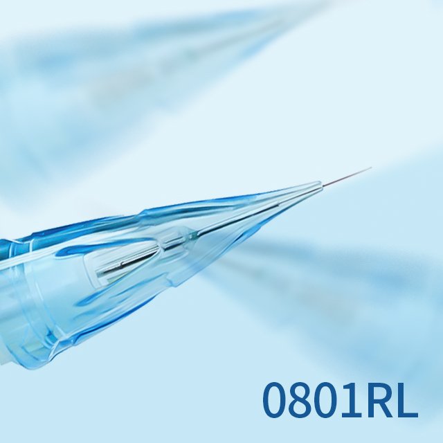 Sterilized Blue Flat Super Sharp Precise Tattoo Needles Cartridges for Permanent Makeup