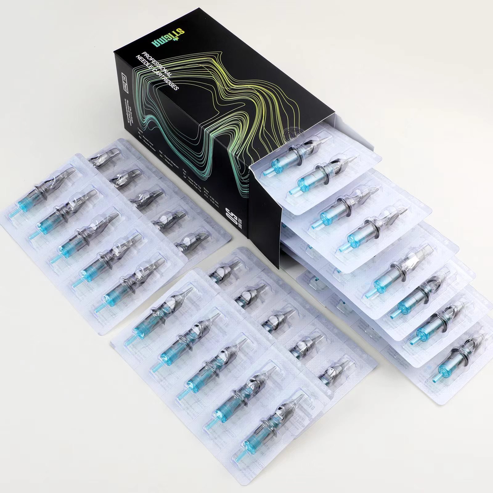 STIGMA 50 Pcs 316 stainless steel Tattoo Cartridge Needle Disposable Tattoo Needles for Cartridge Filling Machine