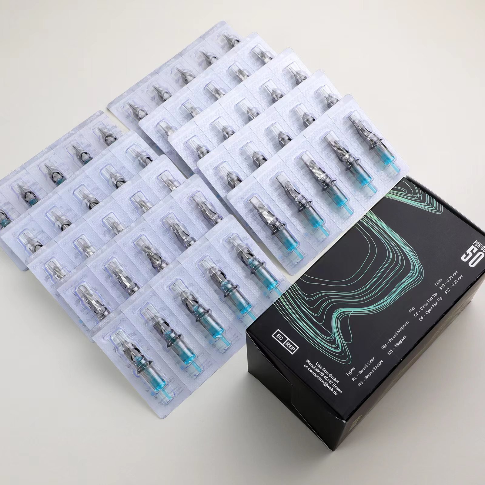 STIGMA 50 Pcs 316 stainless steel Tattoo Cartridge Needle Disposable Tattoo Needles for Cartridge Filling Machine