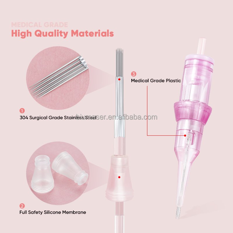 Biomaser Complete Tattoo Machine Set Rotary Gun Tattoo Pen Power Supply Cartridges Needles Permanent Makeup Machine Accessories