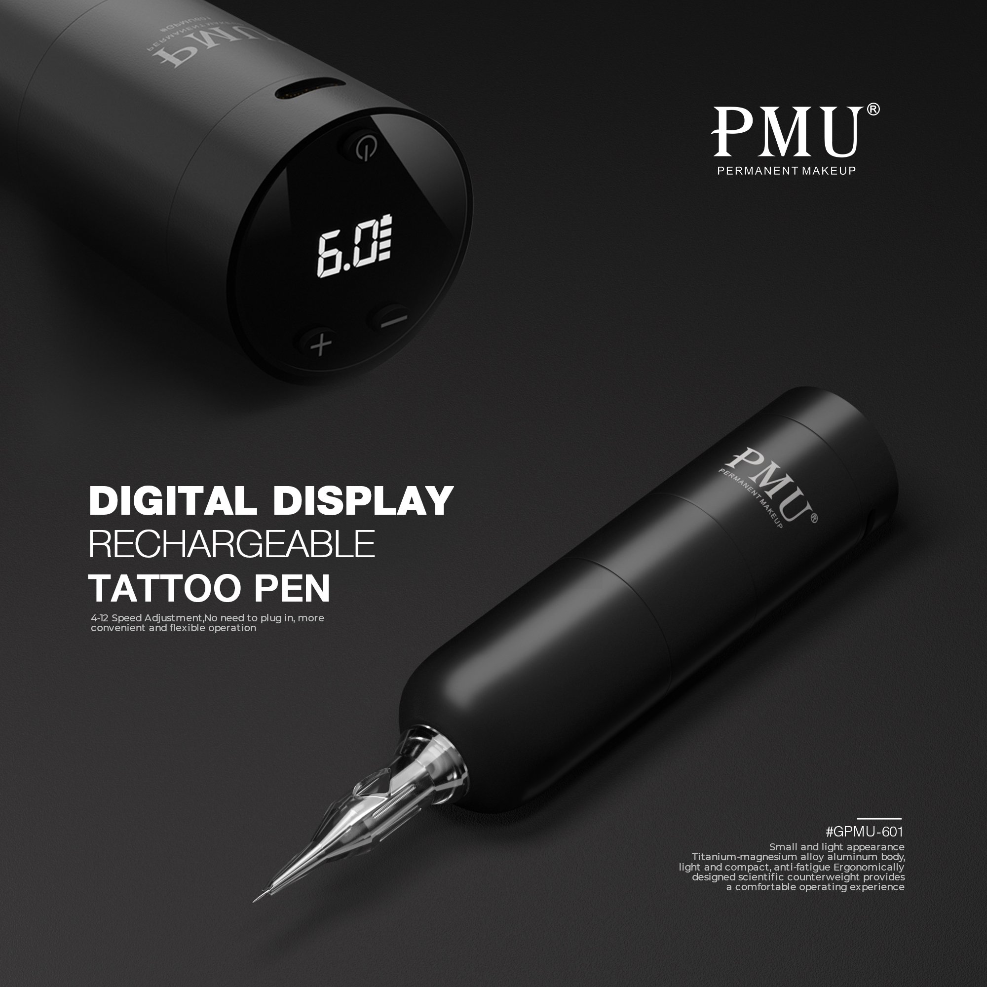 PMU Tattoo Gun Wireless Tattoo Machine Pen Permanent Makeup Pen for Body Art