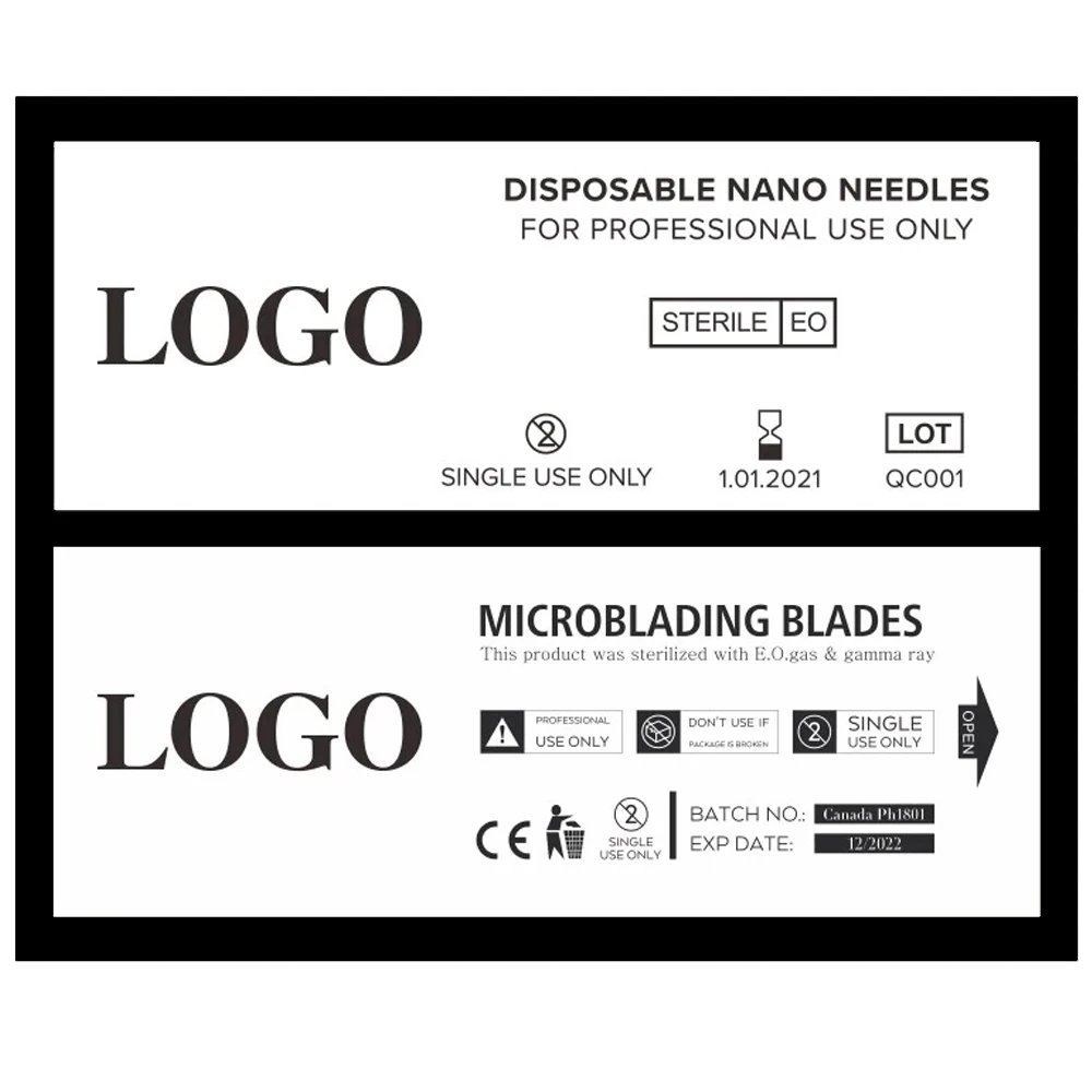 Customized 0.16mm Disposable Microblading Needle Blade Sterilized Permanent Makeup Manual Tattoo Embroidery Pen Nano Needles