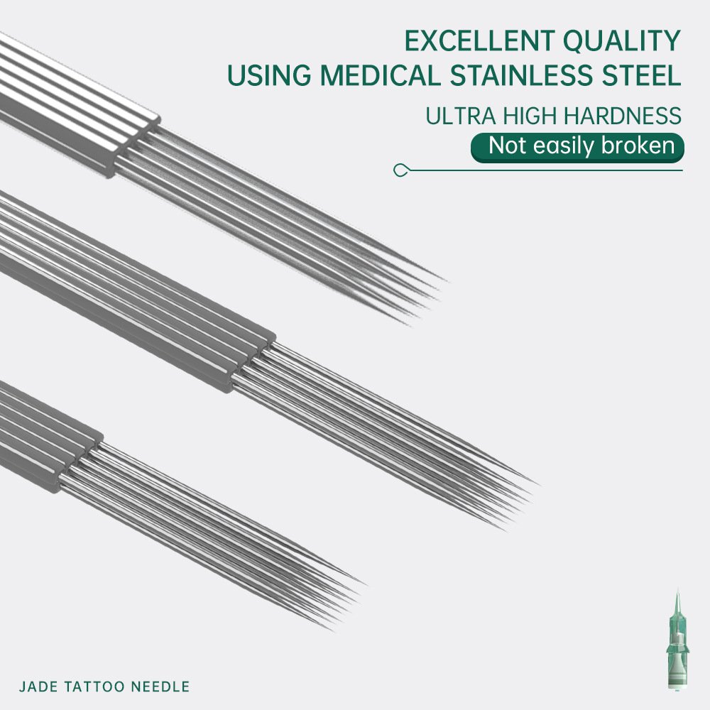 Cross-border tattoo one-body needle Disposable tattoo needle Green jade tattoo needle hair