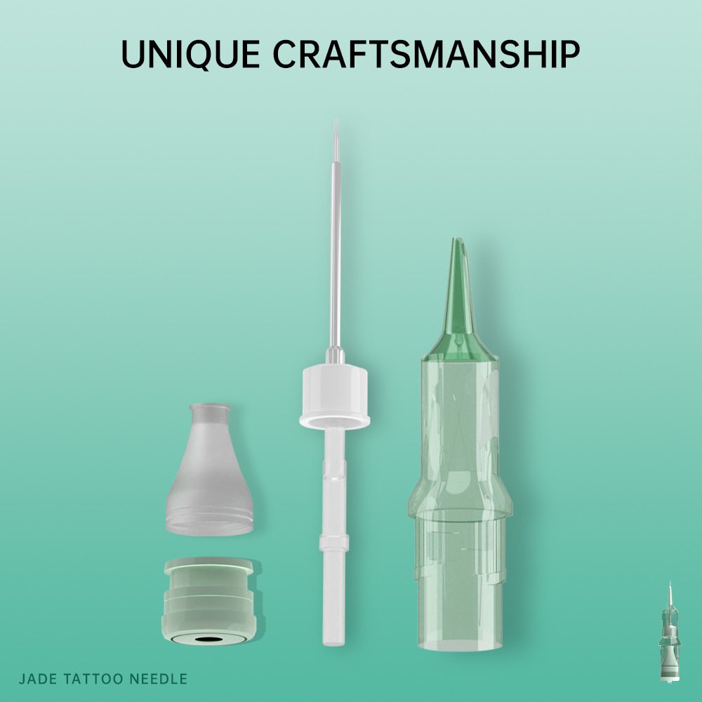 Cross-border tattoo one-body needle Disposable tattoo needle Green jade tattoo needle hair