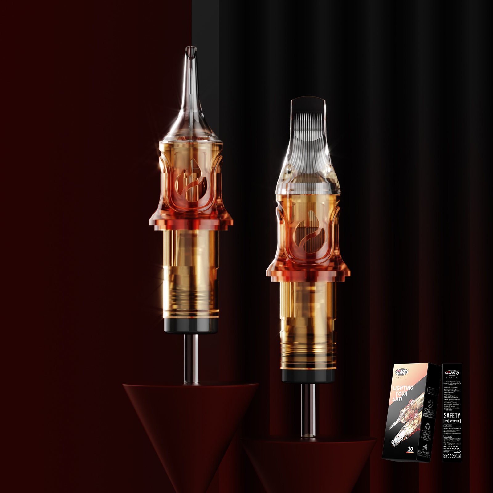 CNC FUEGO New Tattoo Cartridges Disposable 0.3MM 0.35MM Cartuchos De Tatuaje Tattoo Needle Cartridges For Tattooing
