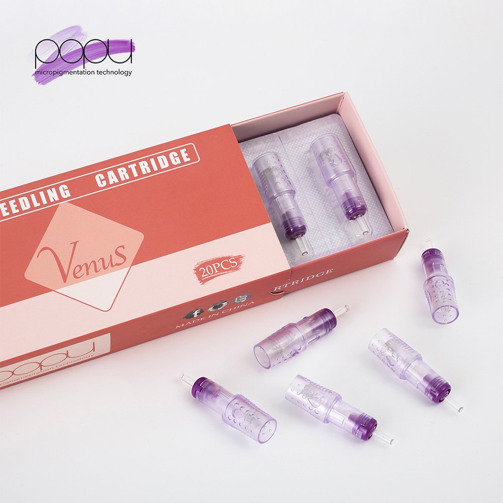 POPU 36 Pins Safety Membrane Drive System Disposable CE Certified permanent makeup Cartridge Micro Needle for Microneedling