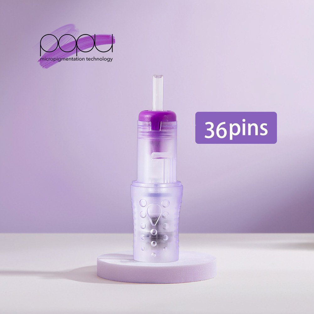 POPU 36 Pins Safety Membrane Drive System Disposable CE Certified permanent makeup Cartridge Micro Needle for Microneedling
