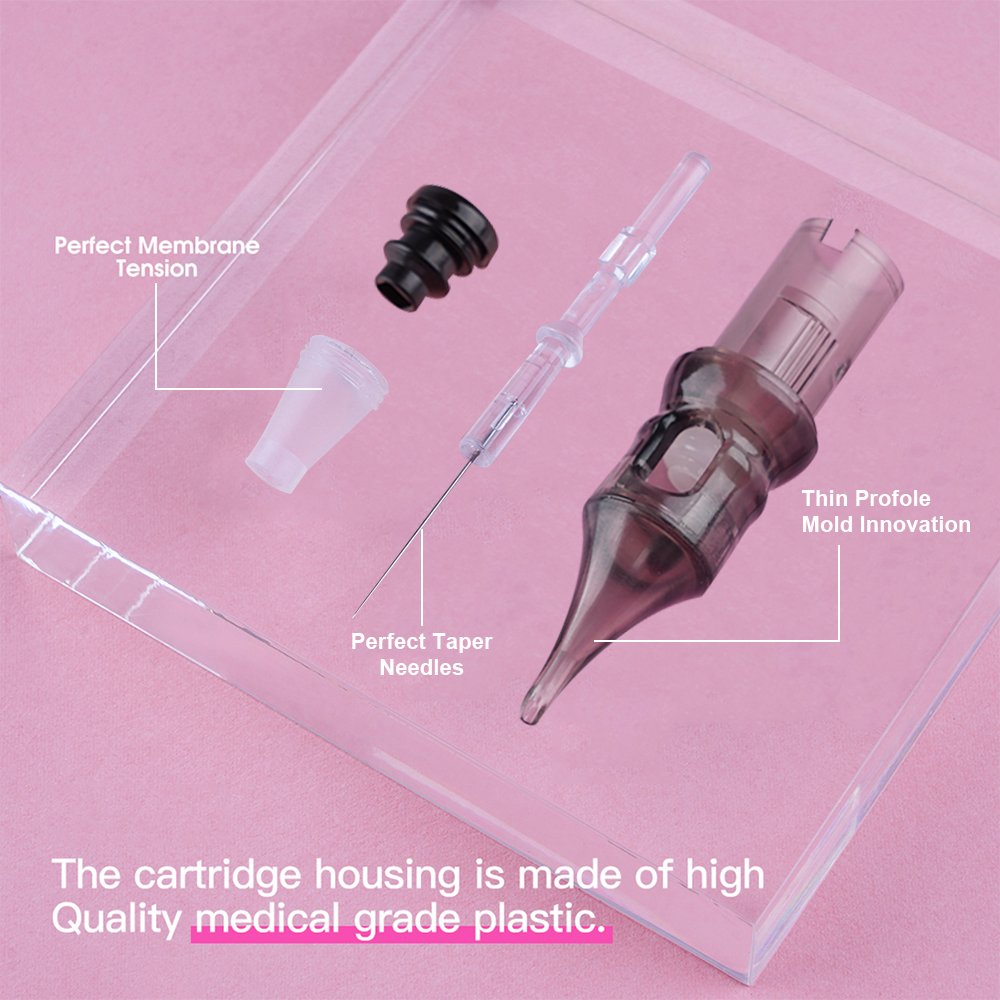NOIR MOQ1000 RS Tattoo Needle Cartridges Membrane Cartridge Needles Tattoo Permanent Makeup Eyebrow Tattoo Cartridges