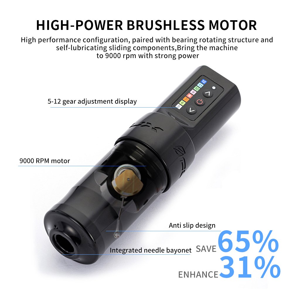 New Aircraft Aluminum Professional Rotary Wireless Tattoo Pen Hot Sale Professional Machine High Quality Motor Tattoo Machine