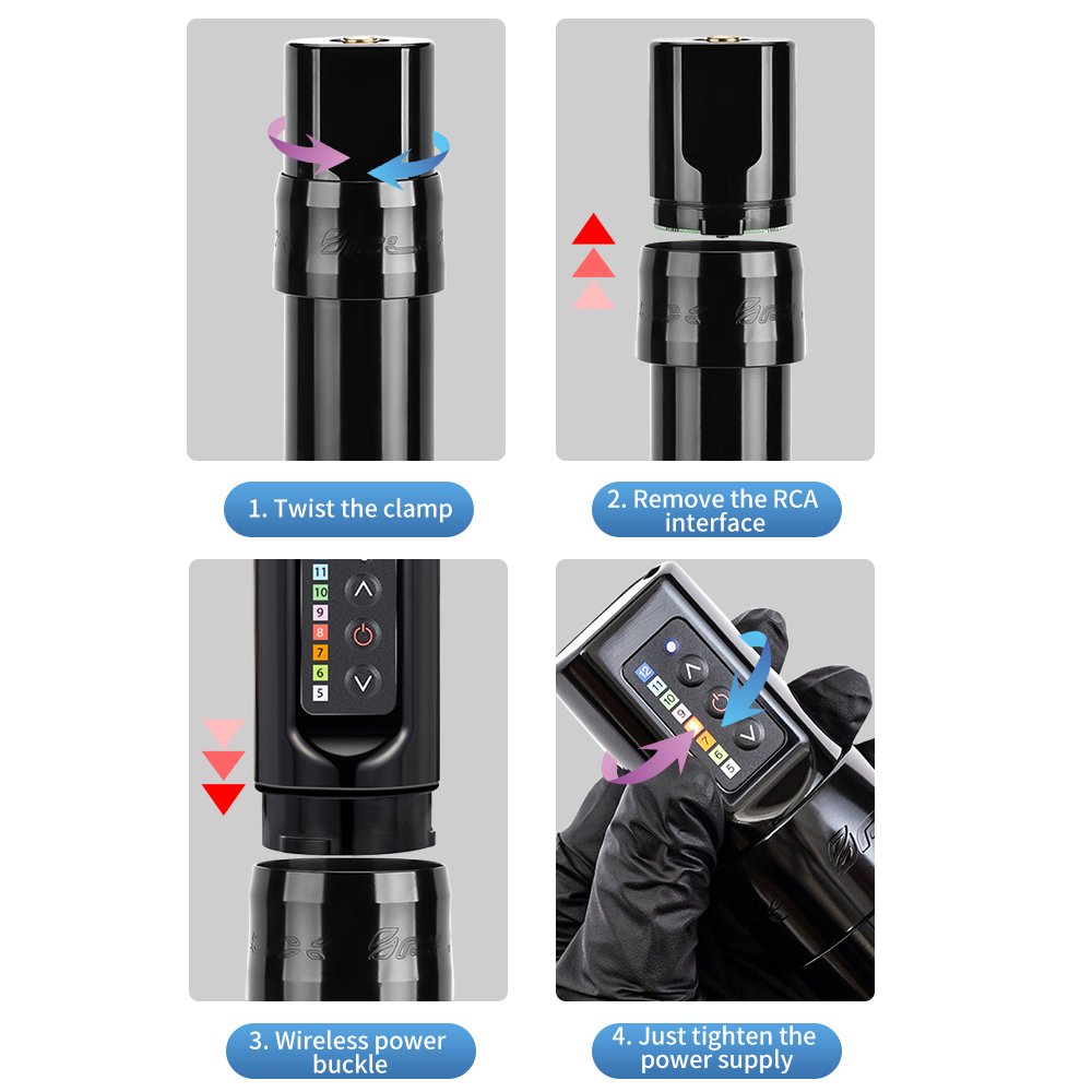 New Aircraft Aluminum Professional Rotary Wireless Tattoo Pen Hot Sale Professional Machine High Quality Motor Tattoo Machine