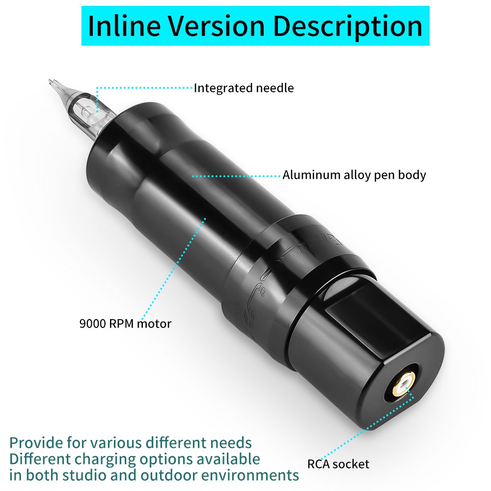 New Aircraft Aluminum Professional Rotary Wireless Tattoo Pen Hot Sale Professional Machine High Quality Motor Tattoo Machine
