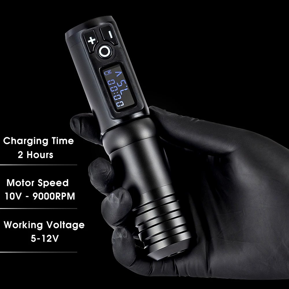 XNET Flash 2400mAh Wireless Tattoo Machine Pen Set Digital Rotary Tattoo Complete Full Kits with Cartridge and Tattoo Accessory