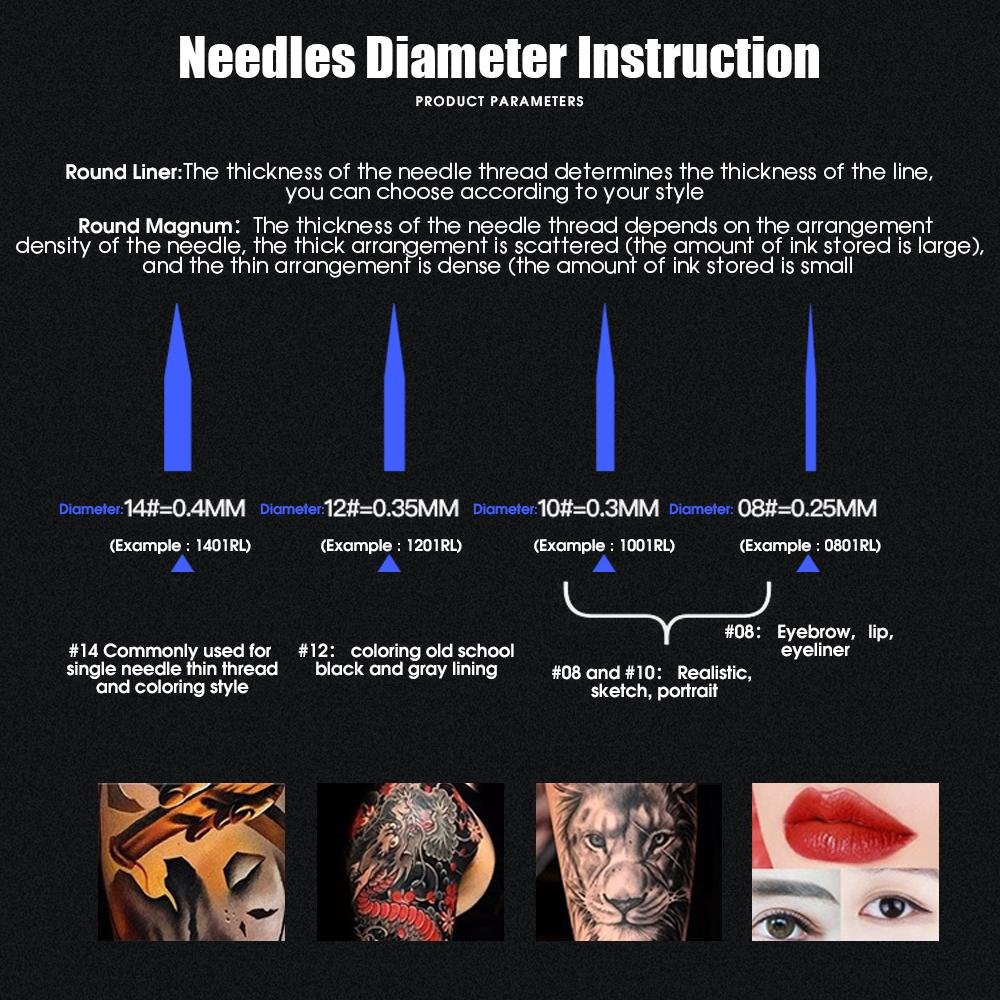 Professional WJX Tattoo Needle Tool Permanent Makeup Machine Needle