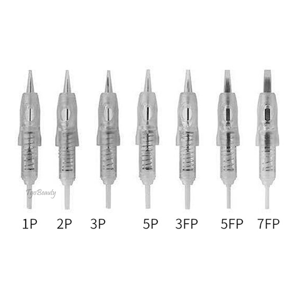 Professional Disposable Sterilized Permanent Makeup Cartridge Needle 9mm Screw Tattoo Needle for Cartridge Machines Supplies