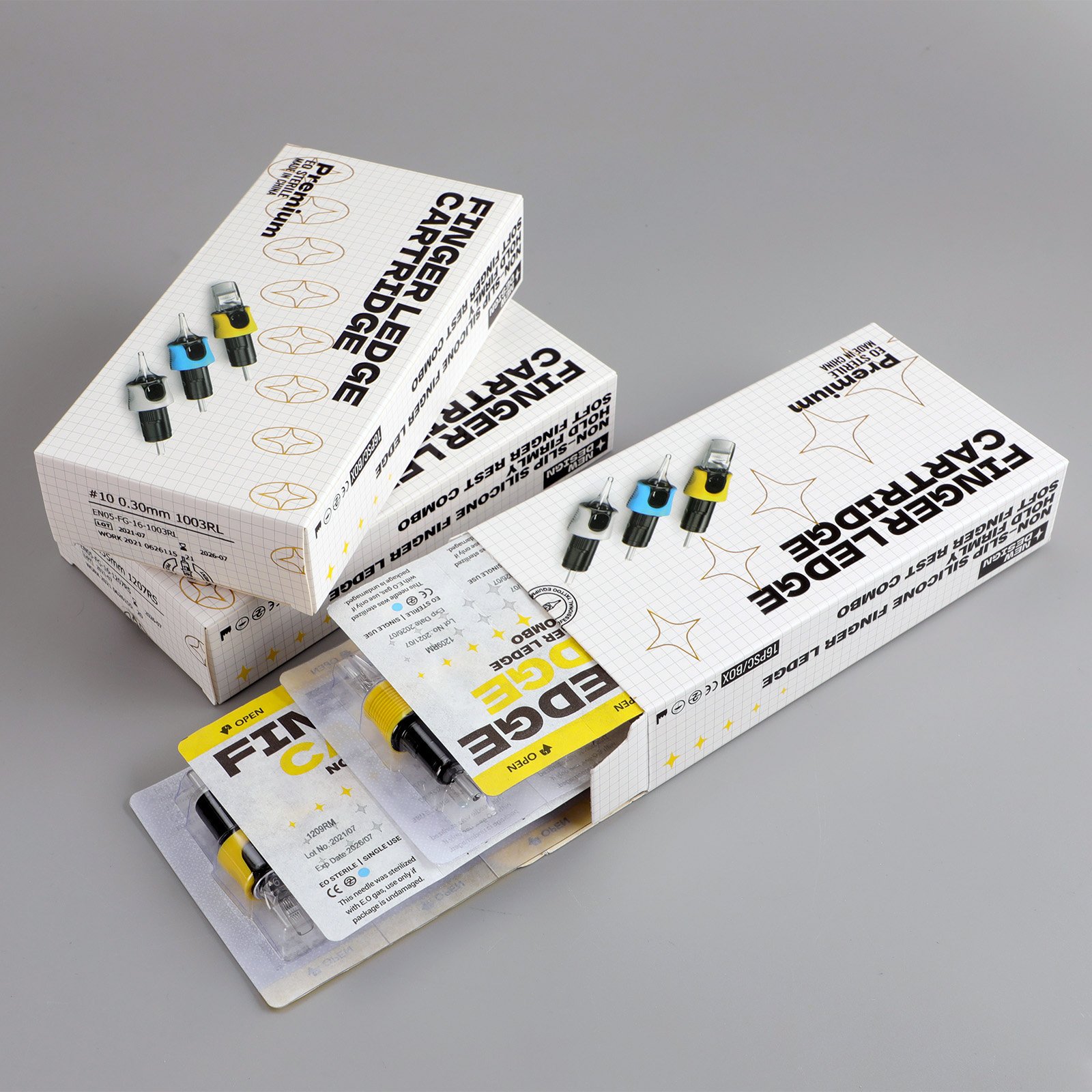 Disposable Sterilized tatuaje Aguja Finger Ledge Tattoo Needle Cartridges Permanent Professional Tattoo Cartridge Needle