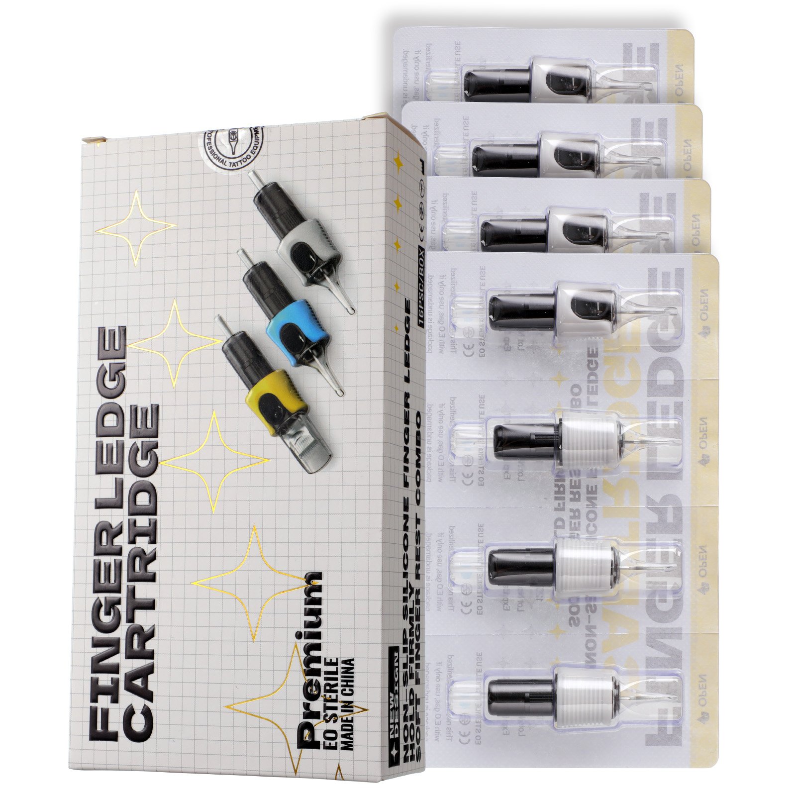 Disposable Sterilized tatuaje Aguja Finger Ledge Tattoo Needle Cartridges Permanent Professional Tattoo Cartridge Needle