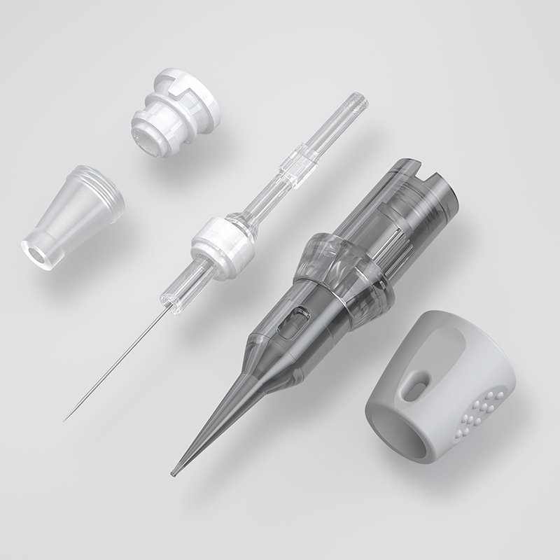 Thunderlord power High Quality wholesale permanent makeup needles 10pcs/box back flow universal cartridge gray needles