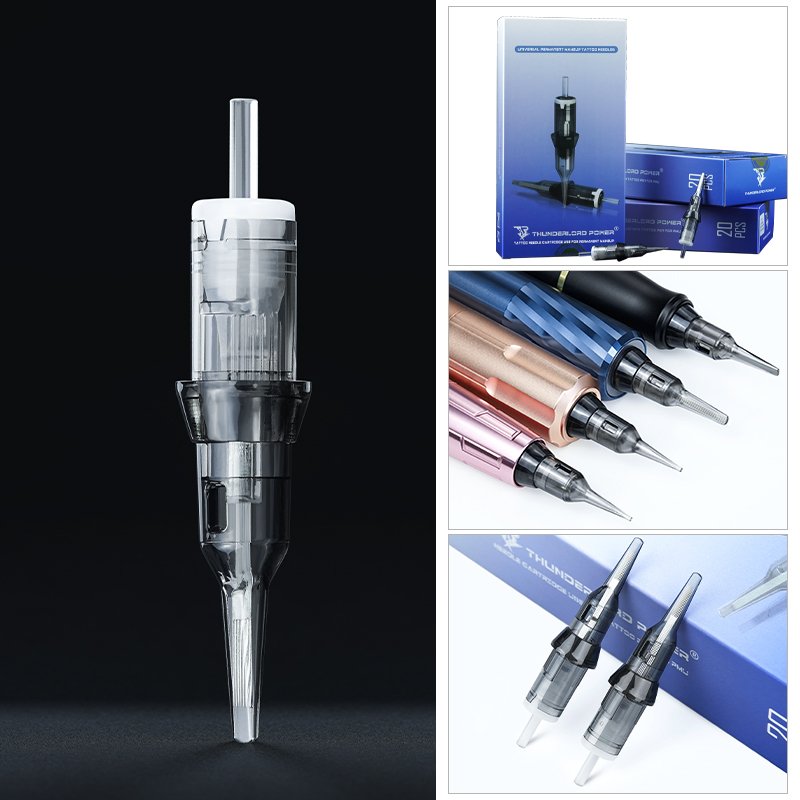 Thunderlord power High Quality wholesale permanent makeup needles 10pcs/box back flow universal cartridge gray needles