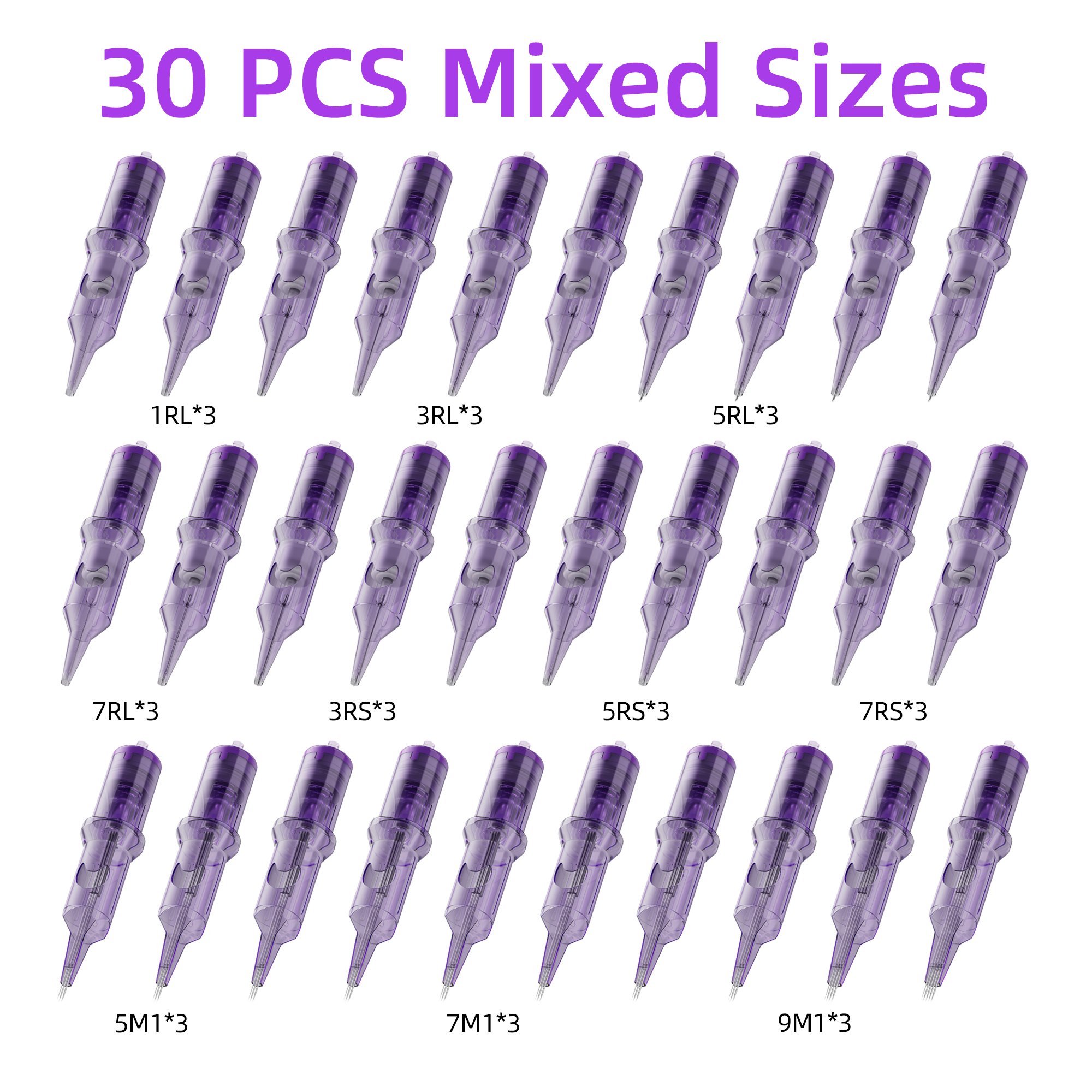 Professional Manufacturer Disposable Tattoo Needle Mixed Sizes Tattoo Cartridges Needles