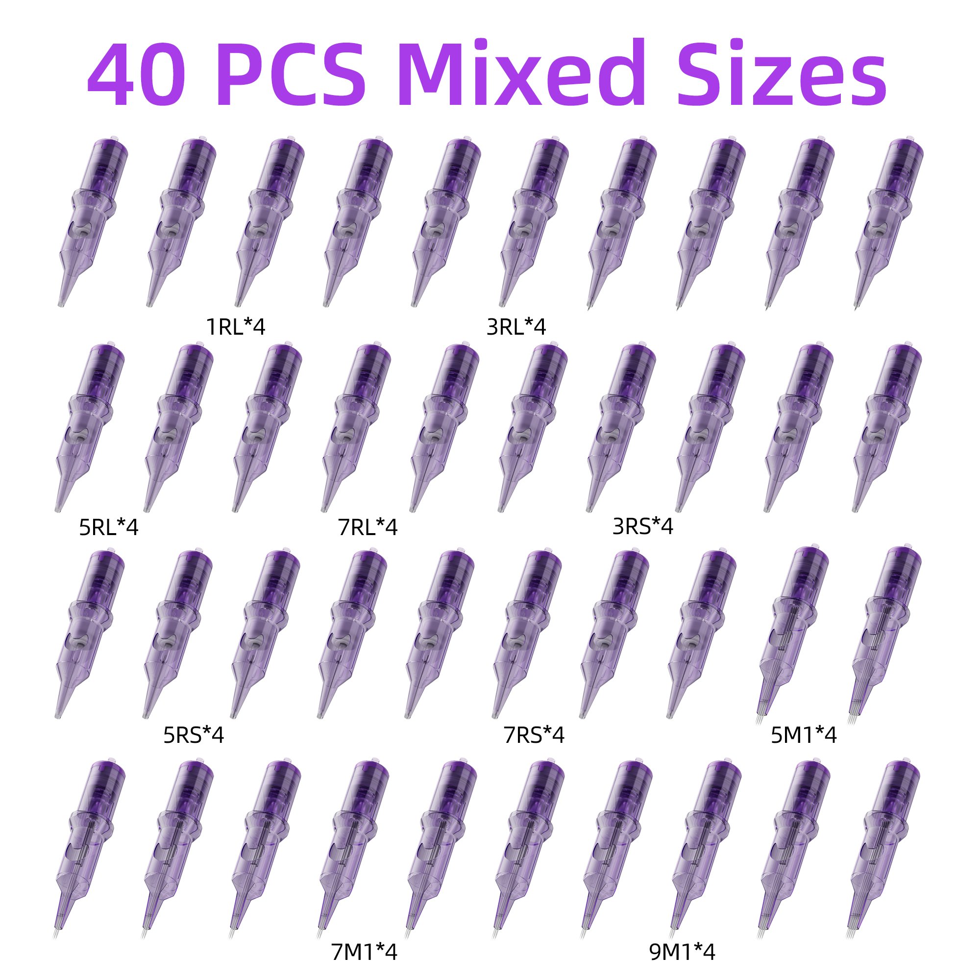 Professional Manufacturer Disposable Tattoo Needle Mixed Sizes Tattoo Cartridges Needles