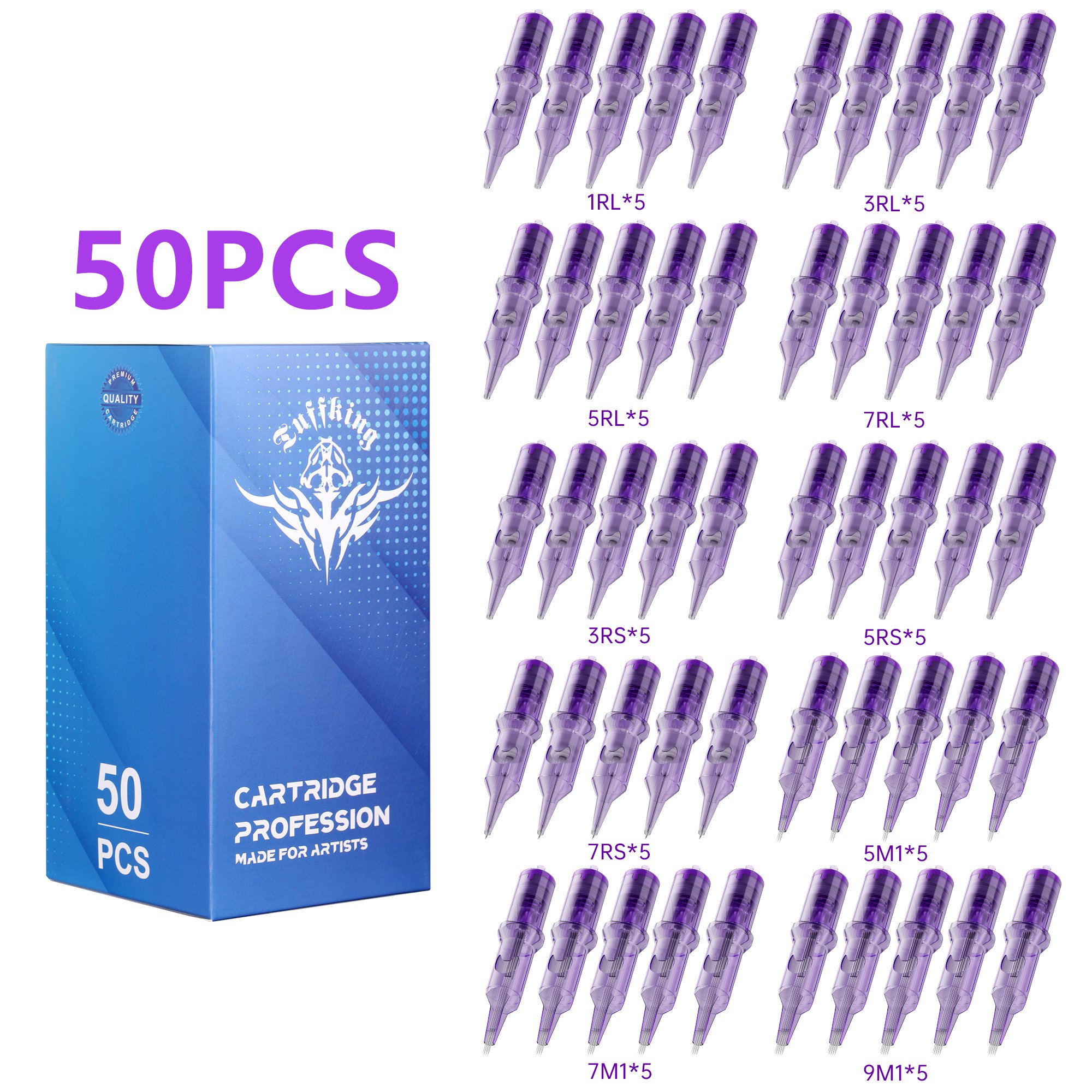Professional Manufacturer Disposable Tattoo Needle Mixed Sizes Tattoo Cartridges Needles