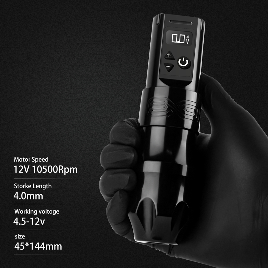 XNET Moteng 2400mAh Digital Display 4mm Stroke Professional Wireless Tattoo Machine Pen Gun for Artist Body Art