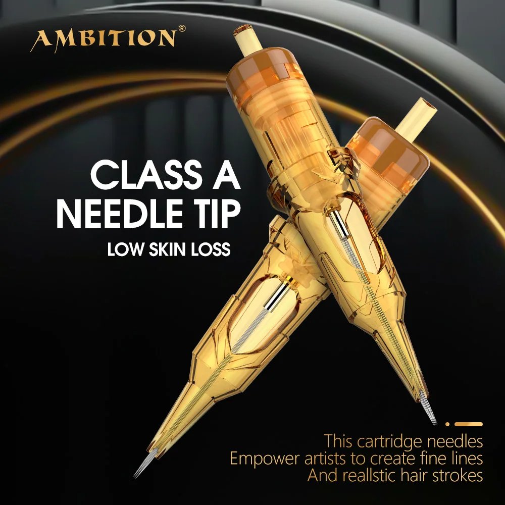 XNET Gold 0.25mm 0.3mm 0.35mm RL RS Round Liner Shader Tattoo Cartridges M1 RM Curved Magnum Professional Tattoo Needles