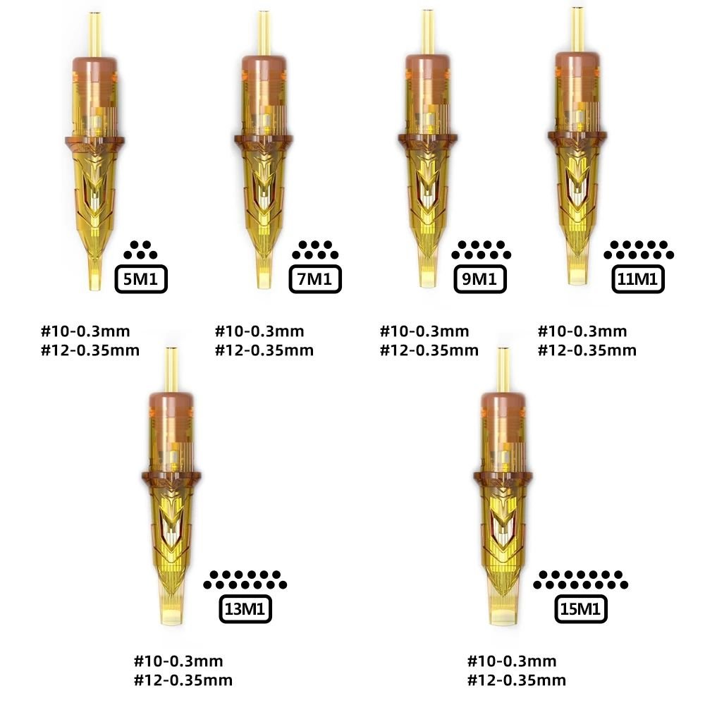 Ambition Wholesale 20pcs 0.35mm RL RS Tattoo Needle Professional Round Liner Curved Magnum Tattoo Cartridges For Tattoo Machine
