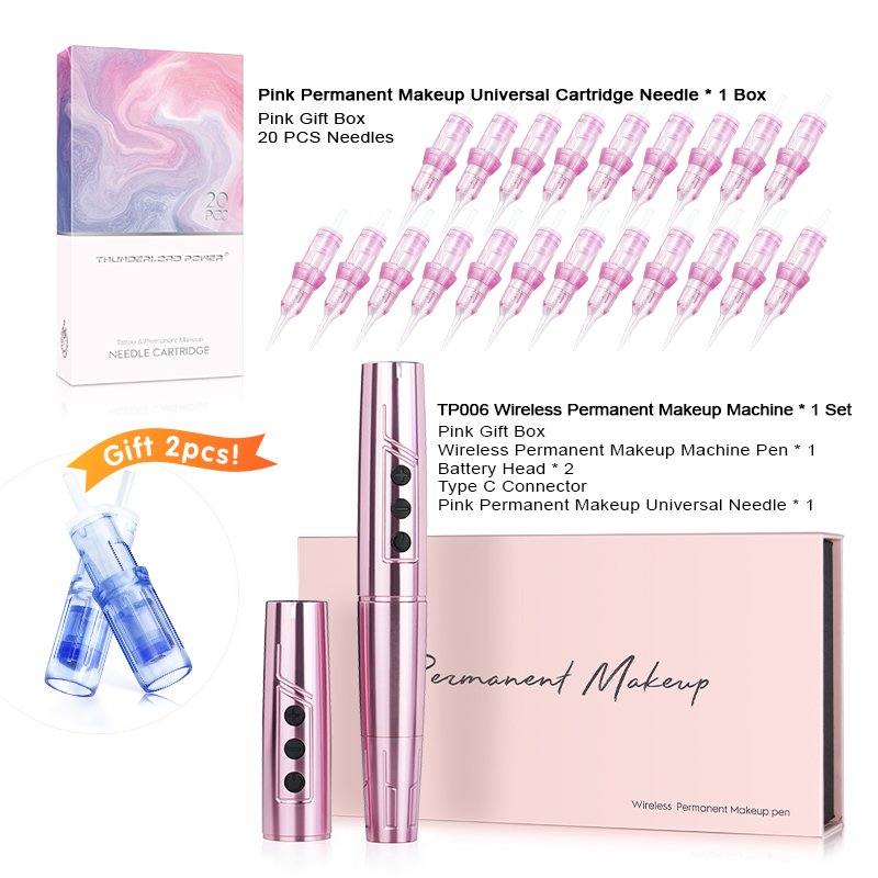mquina de maquillaje permanente biomaser tp006 1box cartridge needle tattoo machine gun permanent makeup machine pen