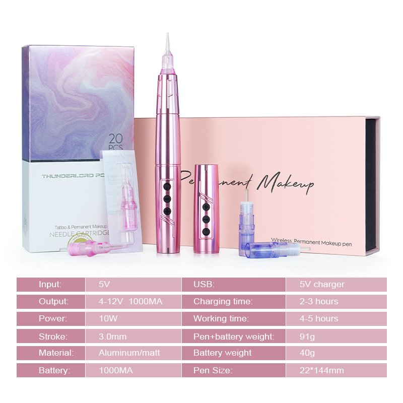 mquina de maquillaje permanente biomaser tp006 1box cartridge needle tattoo machine gun permanent makeup machine pen