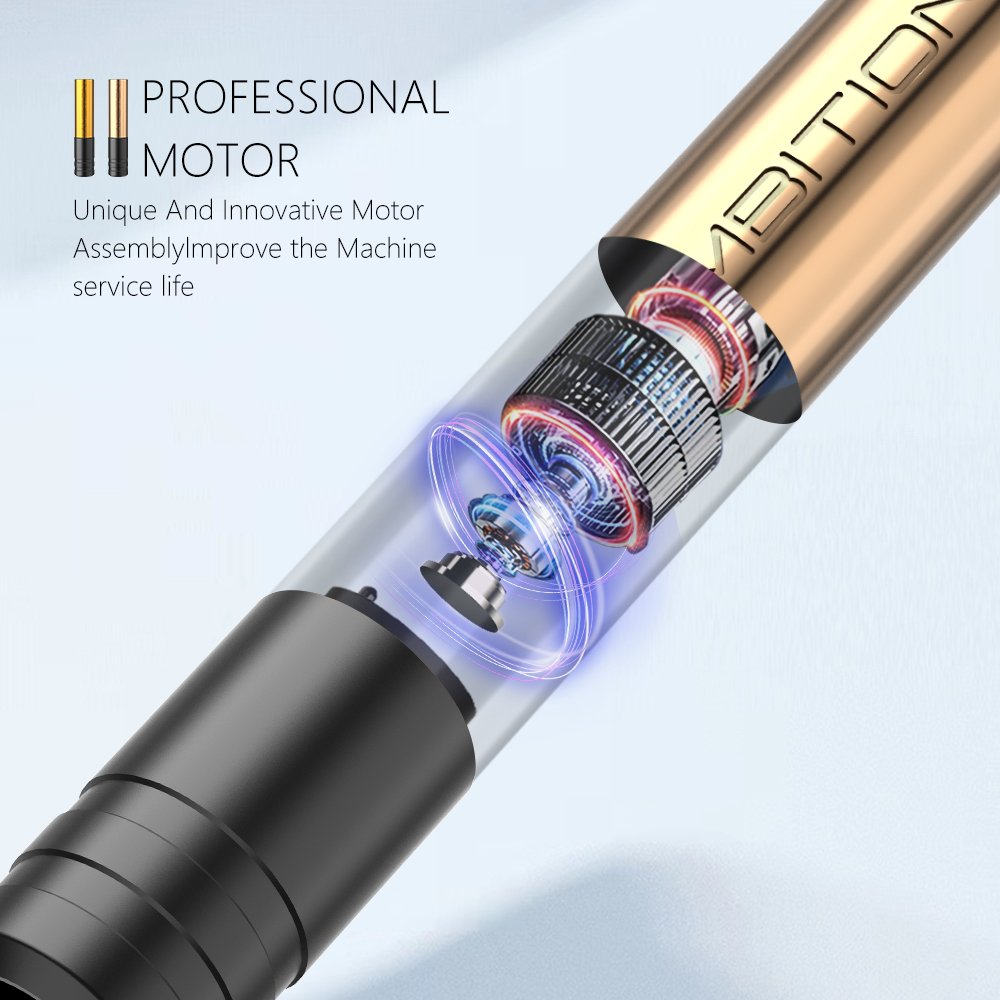 Ambition Tiny 3.5mm Stroke Permanent Makeup RCA Eyeliner Scalp Eyebrows Lips Tools Rotary Tattoo Machine Pen