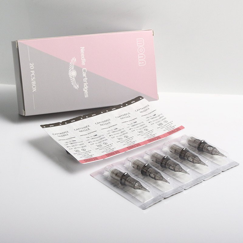 20pcs/pack Tattoo Cartridges Needles 0.30MM Round Liner PMU Needles Standard Disposable Tattoo Pin Permanent Makeup Needles Mona