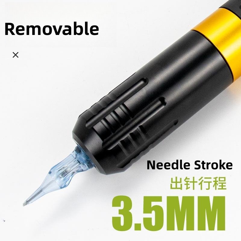 Battery Tattoo Pen Set 3.5mm Stroke Eyebrow Skin Beauty Ink Transfer Paper Pedal Needle Cartridge Tattoo Kit