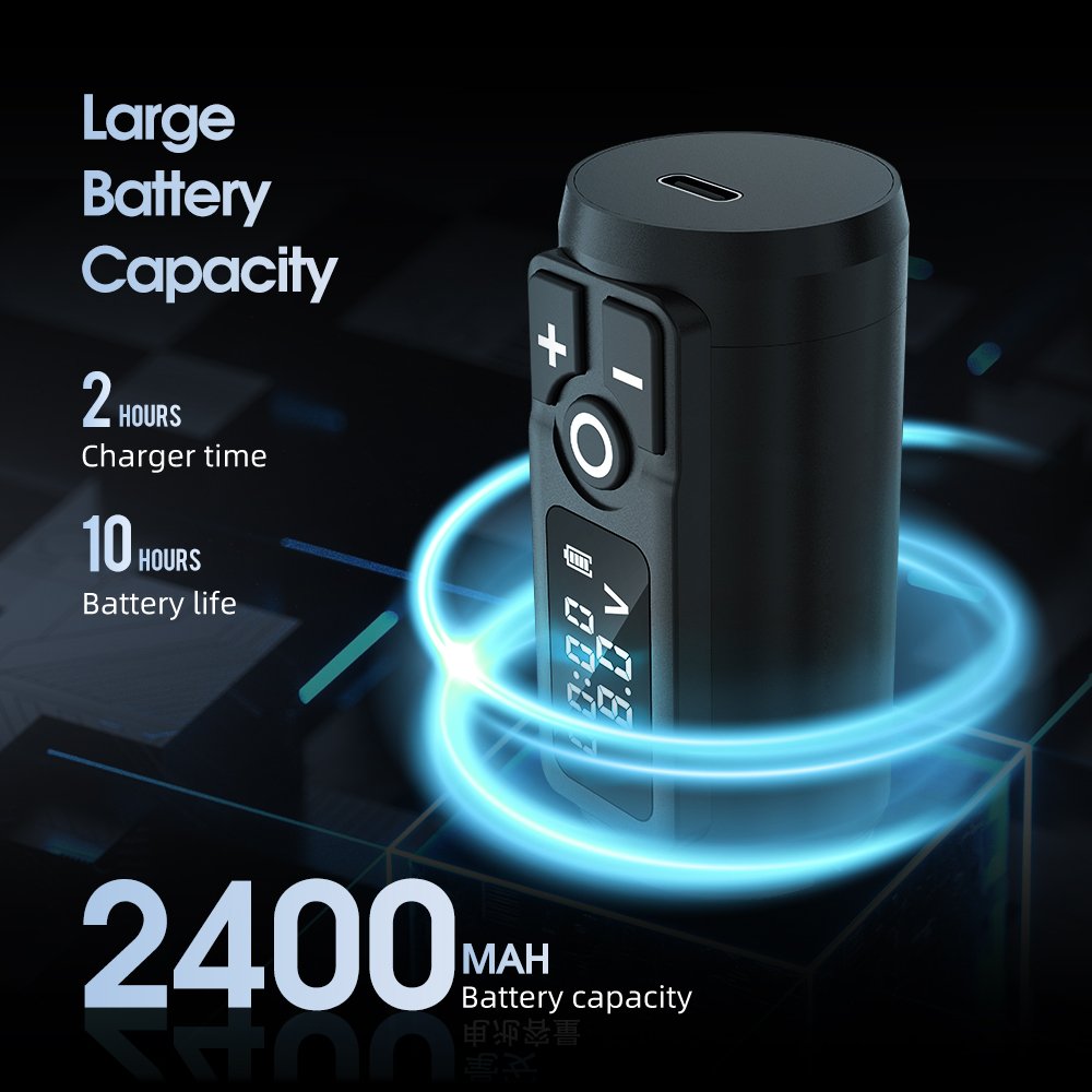 ABS Soldier 2400mAh Digital Battery Electric Rotary Tattoo Pen Gun Professional Wireless Tattoo Machine for Artist Body Art