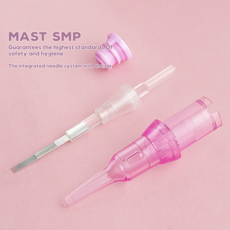 Biomaser Most Inquiry Pink universal tattoo needles eyebrow disposable tattoo needle mixed size oem tattoo cartridge needle