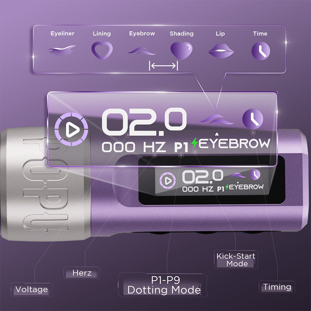 2024 POPU Mini Diva Ultra Low Voltage 2V Extra battery Pack Permanent Makeup Machine smp Wireless PMU Tattoo Pen Machine