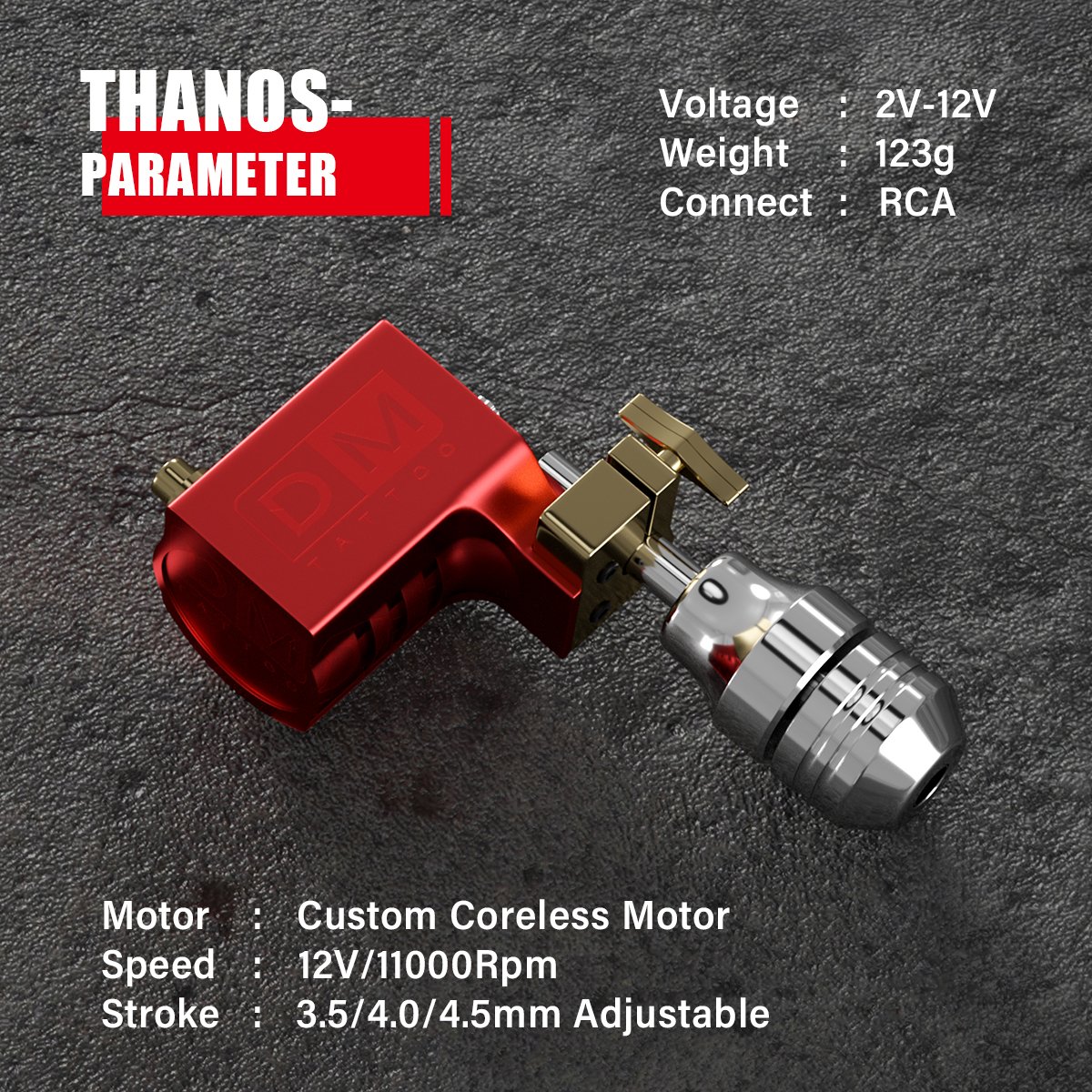 The New DM Thanos Rotary Tattoo Machine Rotary Pen Professional Motor Tattoo Gun Rotary Tattoo Machine