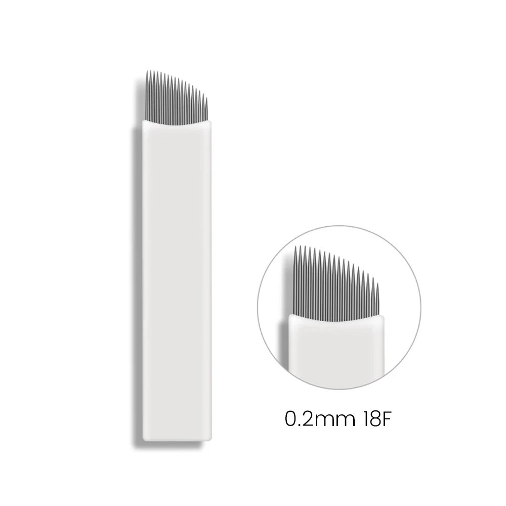 Customized 0.2mm Top Quality White Microblading Needles For Embroidery Pen Permanent Makeup Eyebrow manual Tattoo pen
