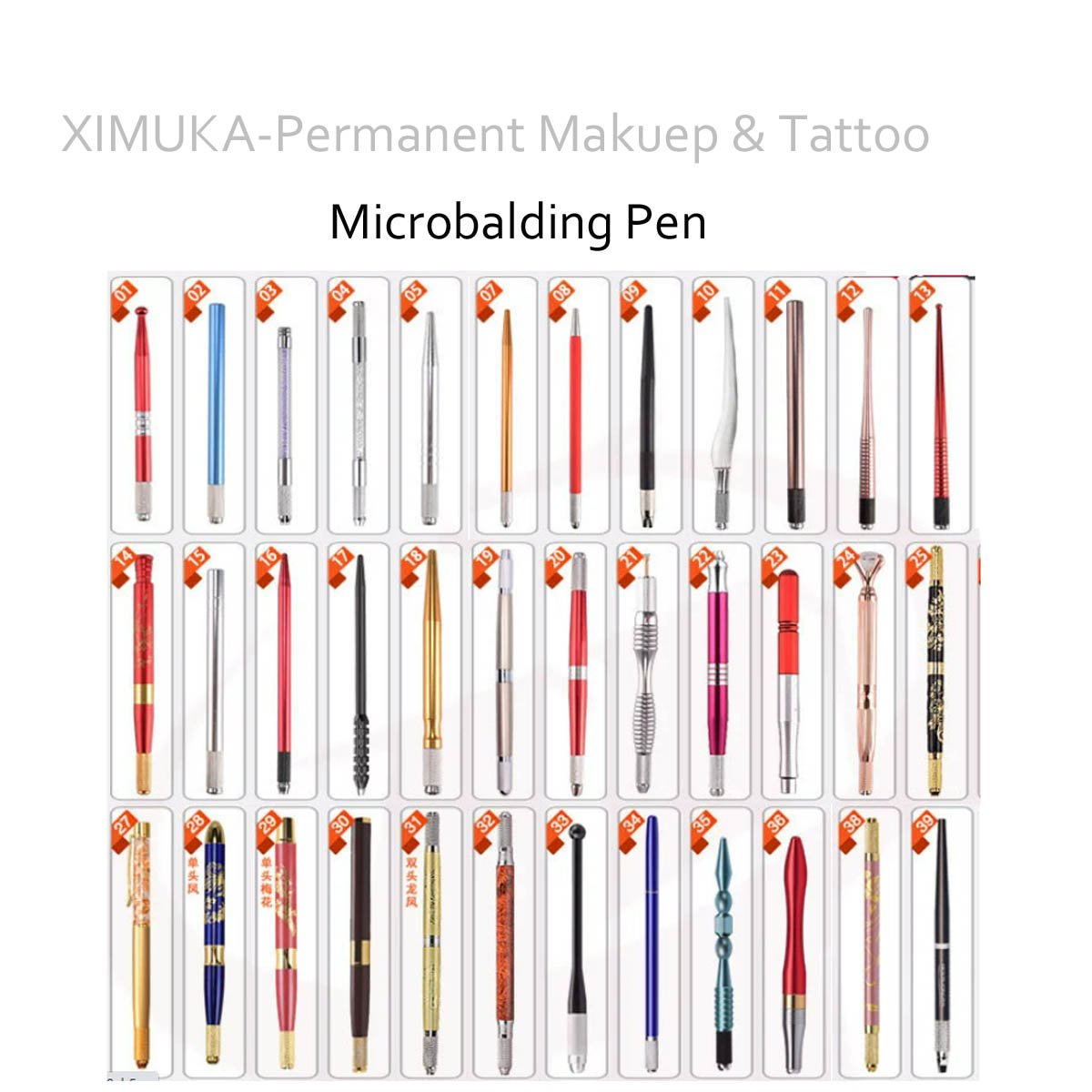 Wholesale Professional Tattoo Machine Permanent Makeup Eyebrow Pen Needles Cartridge Micro ballde Accessories