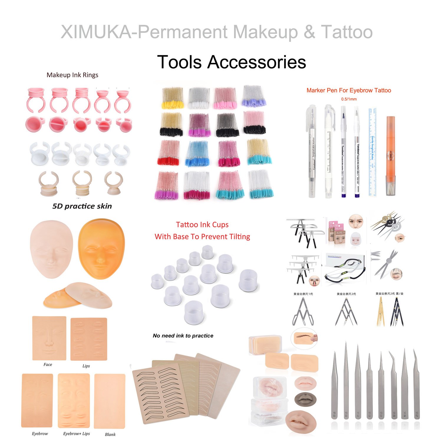 Wholesale Professional Tattoo Machine Permanent Makeup Eyebrow Pen Needles Cartridge Micro ballde Accessories