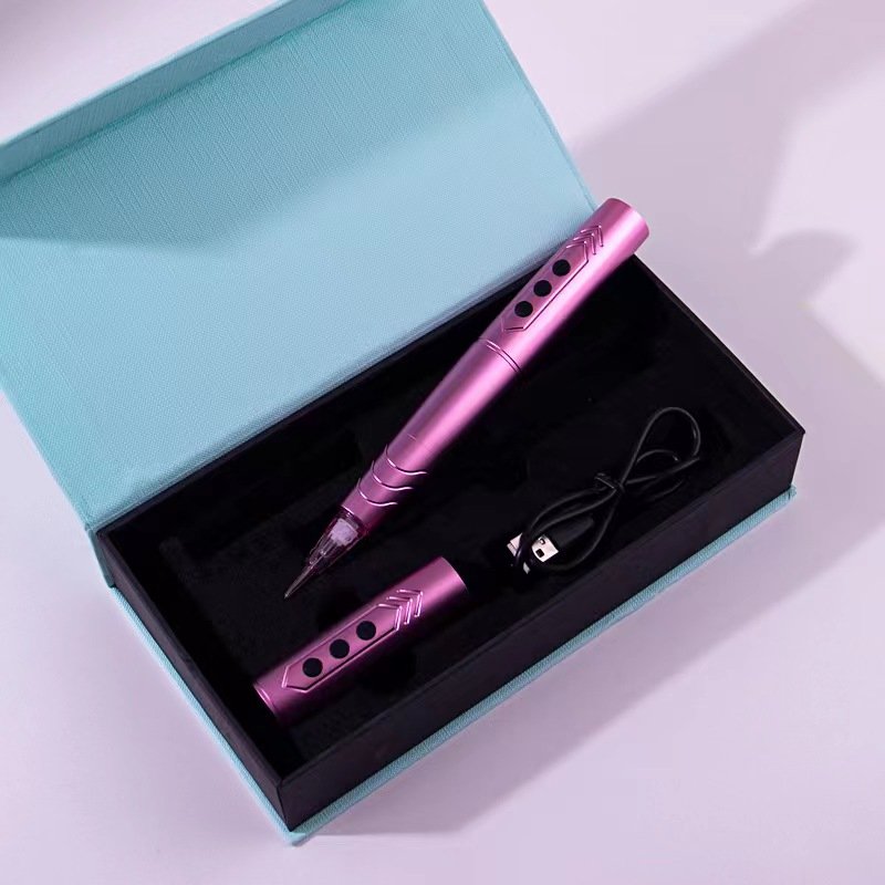 2 Batteries Wireless Micropigmentation Machine Semi Permanent Makeup Machine Tattoo Machine Microblading Kit For Starter
