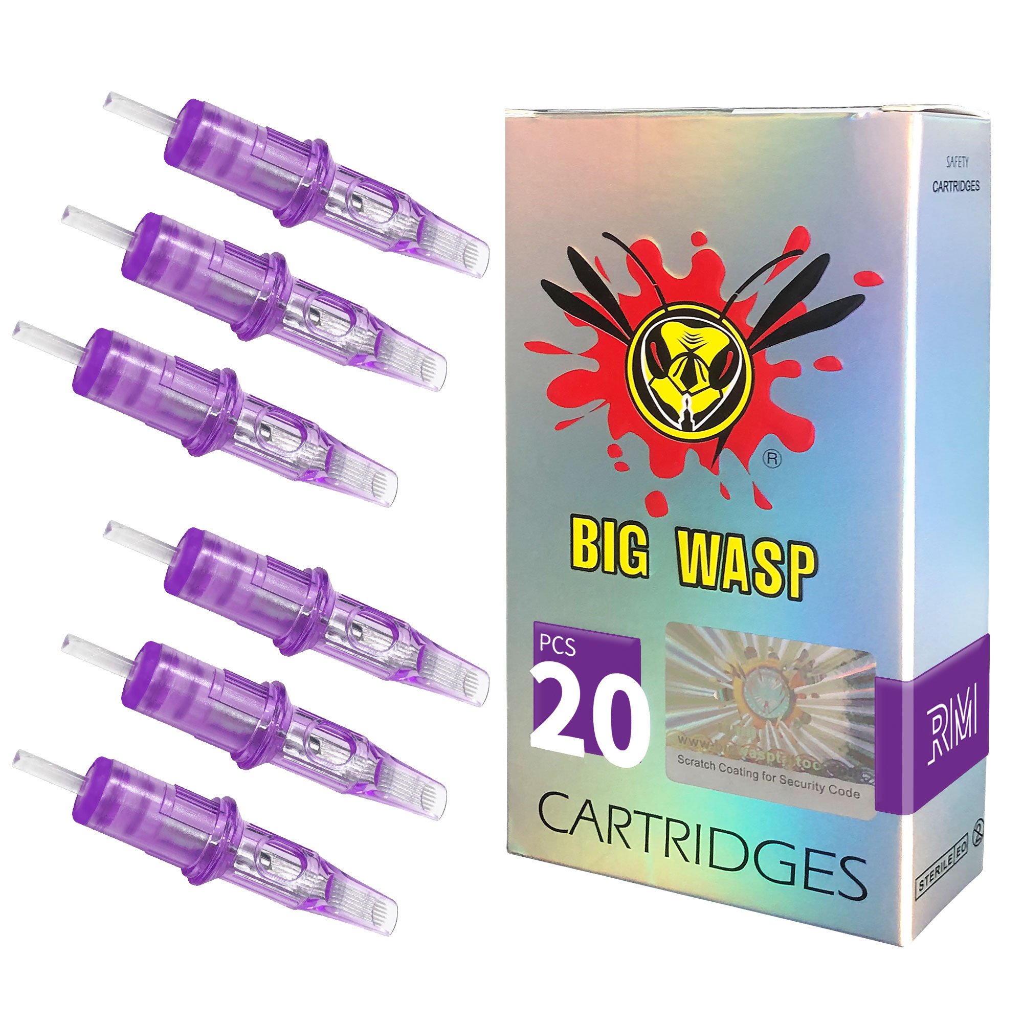 2022 Hot Sell BIGWASP Tattoo Cartridge Needle PMU Cartridge Needles 0.30MM Round Liner Needle